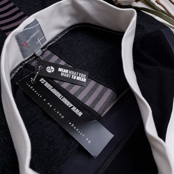 Annie Thompson Kate Chic Skirt Sz M (Special Make 1 of 13 ) Grey Cream S… - Picture 3 of 13